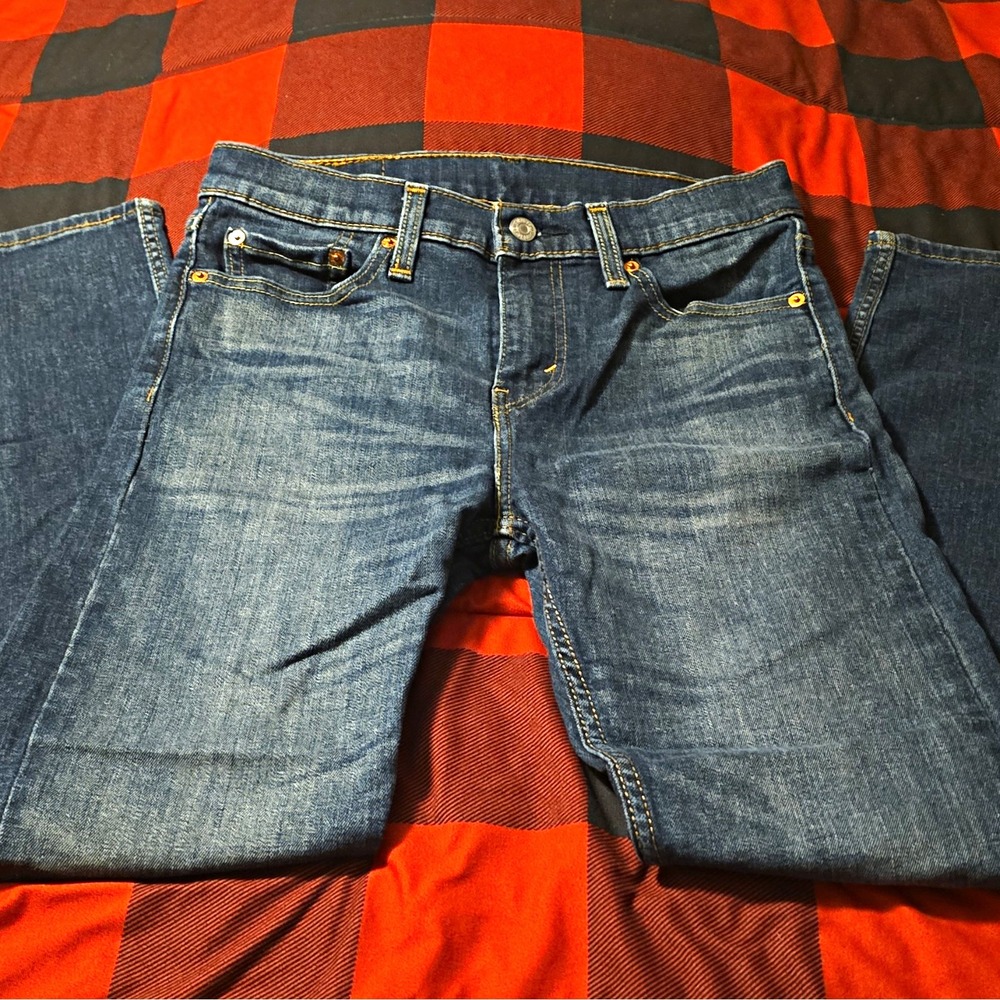 Levi's 510 Blue Medium Wash Denim Skinny Jeans Men's Slim Fit Low Rise 5-Pocket